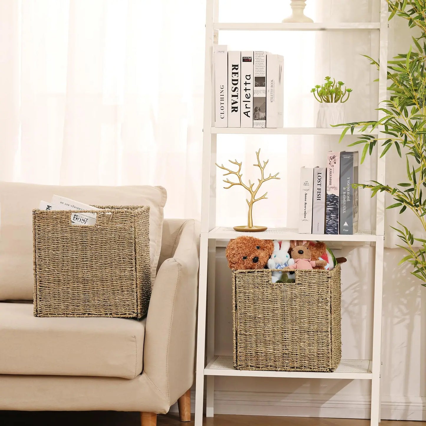 Hand-woven Storage Baskets, Foldable