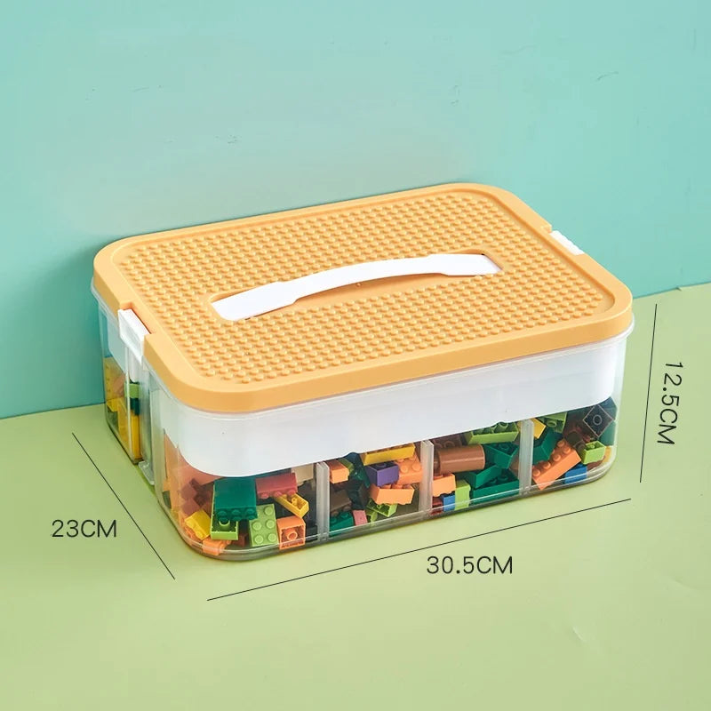 Kids Building Block Storage Box – 1/2/3 Layers, Small Toy Organizer