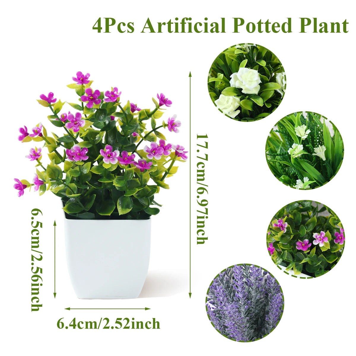 Faux Potted Plants for Tabletop & Events