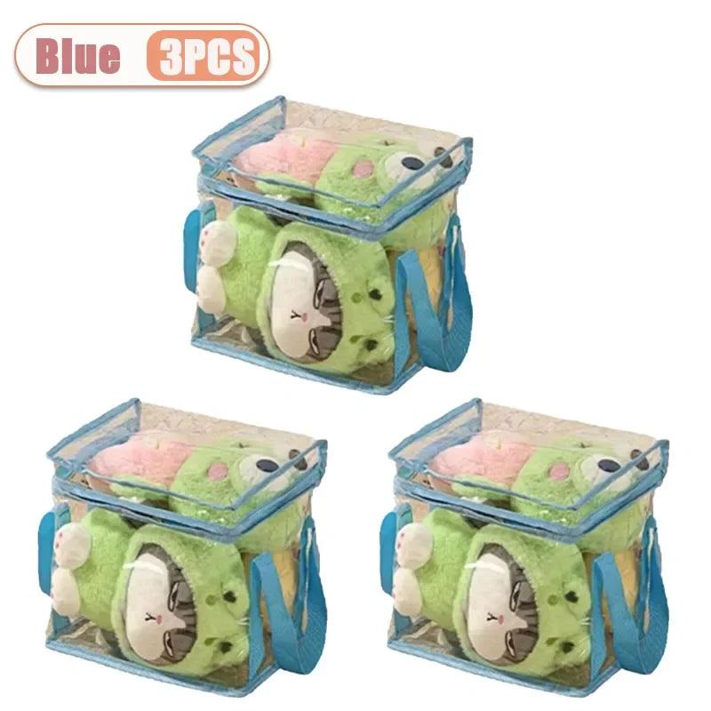 Clear PVC Storage Box – Waterproof Dustproof Display Case for Toys & Dolls (1/3/5pcs)