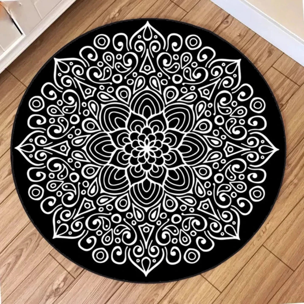 Boho Round Rug, Non Slip