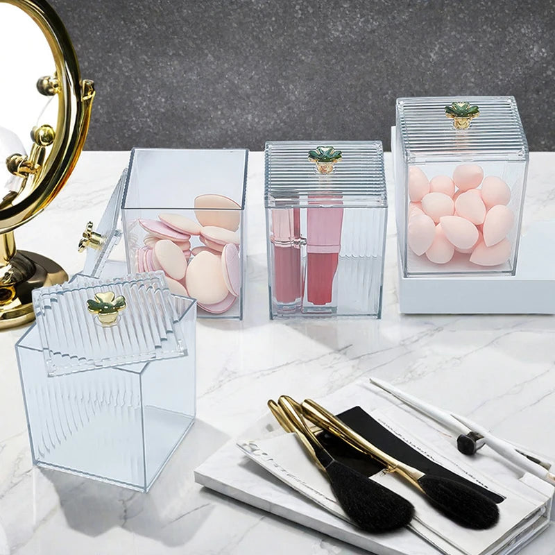 Acrylic Organizer Cotton Swabs, Makeup, Jewelry Storage