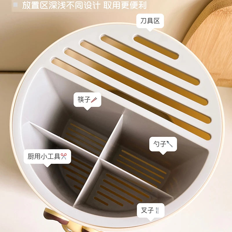Rotating Kitchen Knife Holder Storage Rack