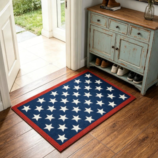 4th of July American Flag Door Mat – Patriotic Absorbent Non-Slip Home Decor Rug (Multiple Sizes)