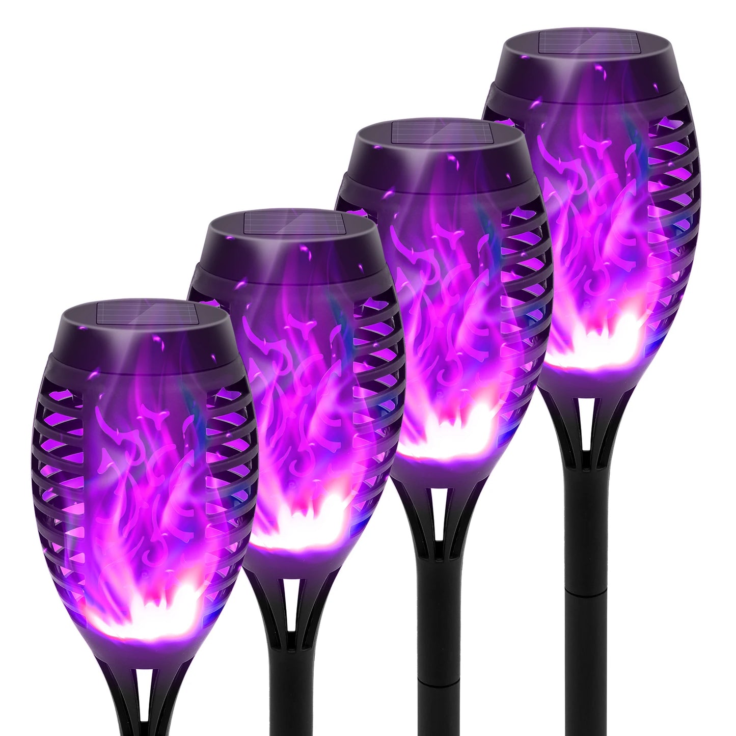 Solar Flame Torch Lights – LED Flickering Outdoor Pathway Lamps (4/6/8/12 Pack)