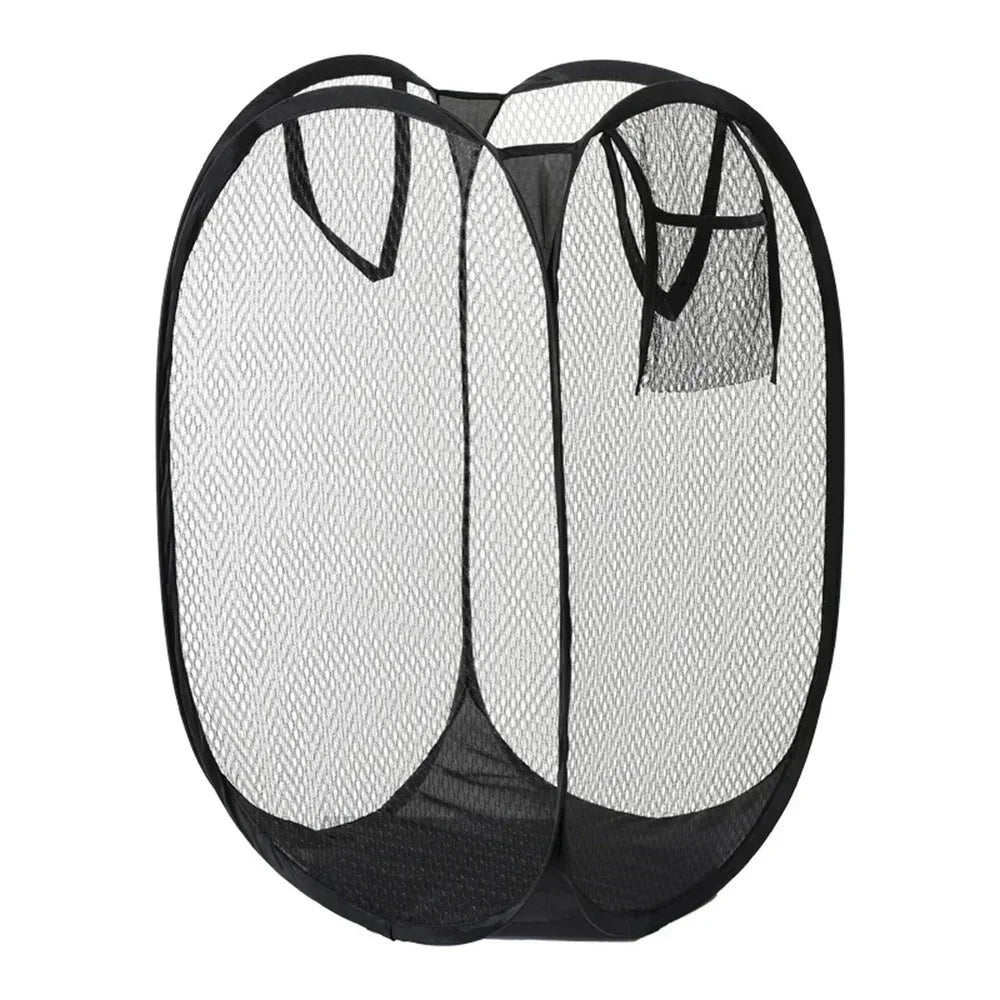 Folding Dirty Laundry Sorting Basket Mesh Storage Bag Frame Laundry Organizers or Storage Pouch