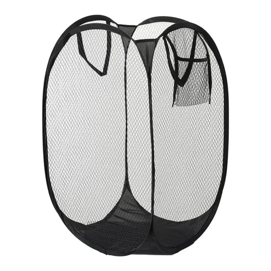 Folding Dirty Laundry Sorting Basket Mesh Storage Bag Frame Laundry Organizers or Storage Pouch