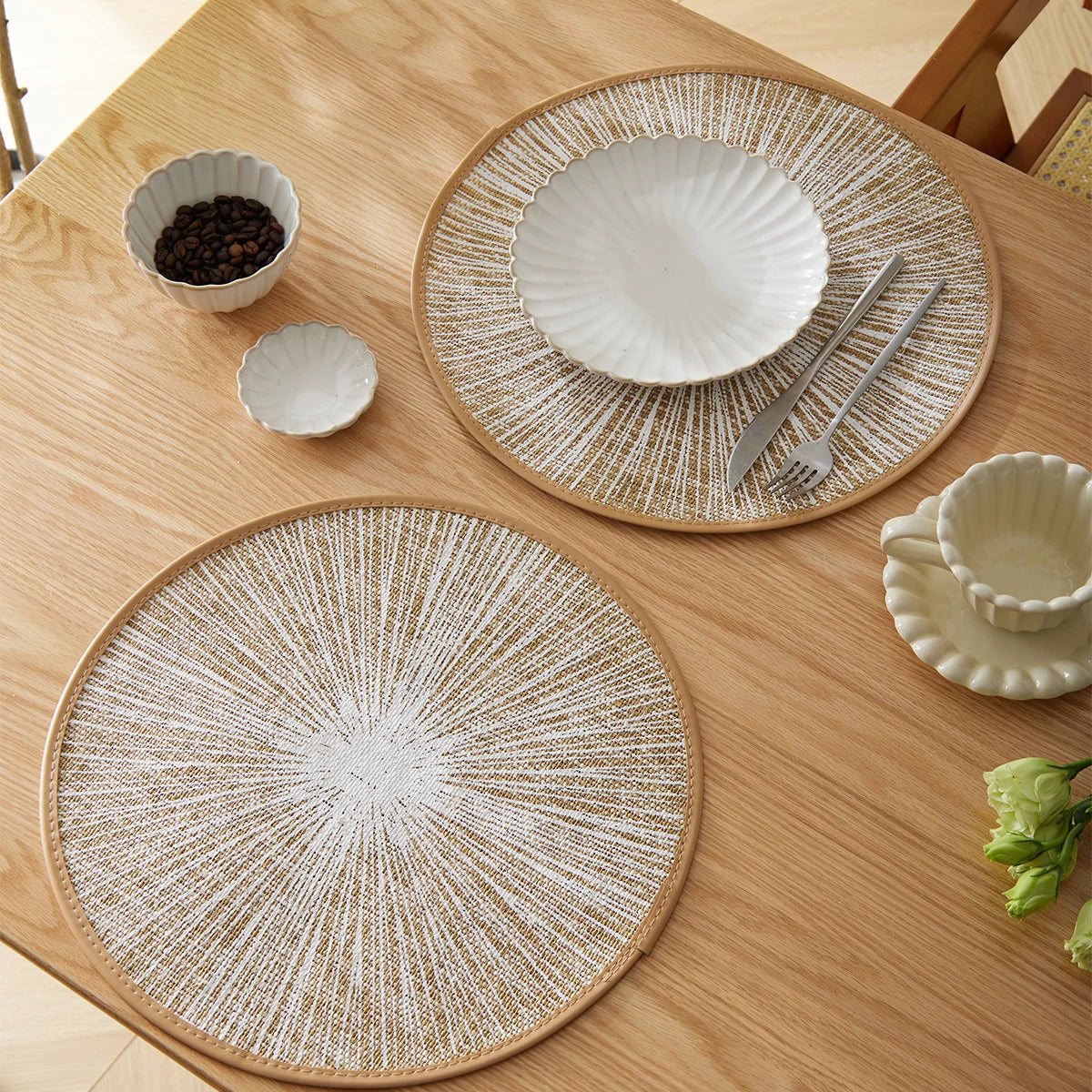 Round Macrame Placemats - 15 Inches