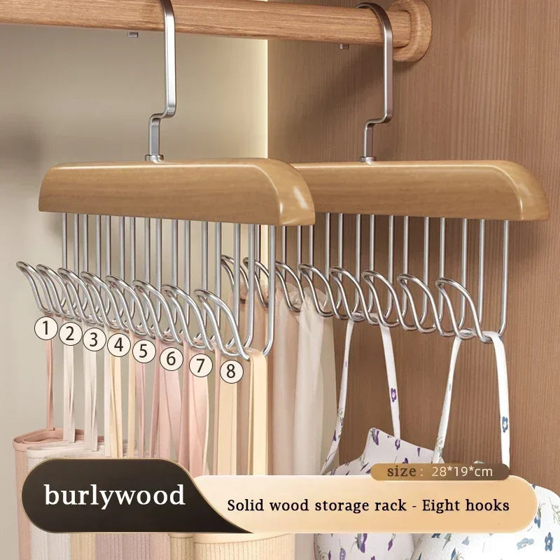 Wooden Belt Rack Storage Hangers for Clothes, Wardrobe Accessories, Scarf Organizer, Men Ties, Belt Hangers
