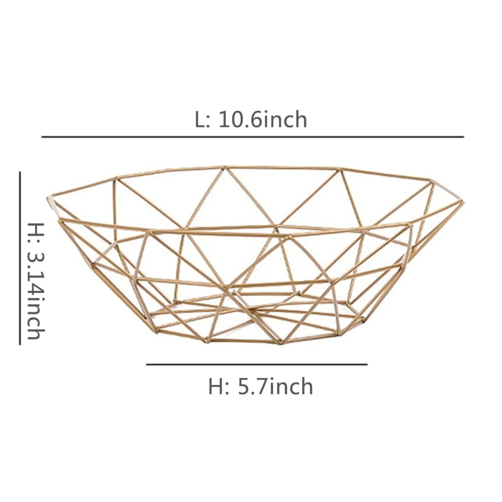 Geometric Fruit Gallery - Matte Wire Basin