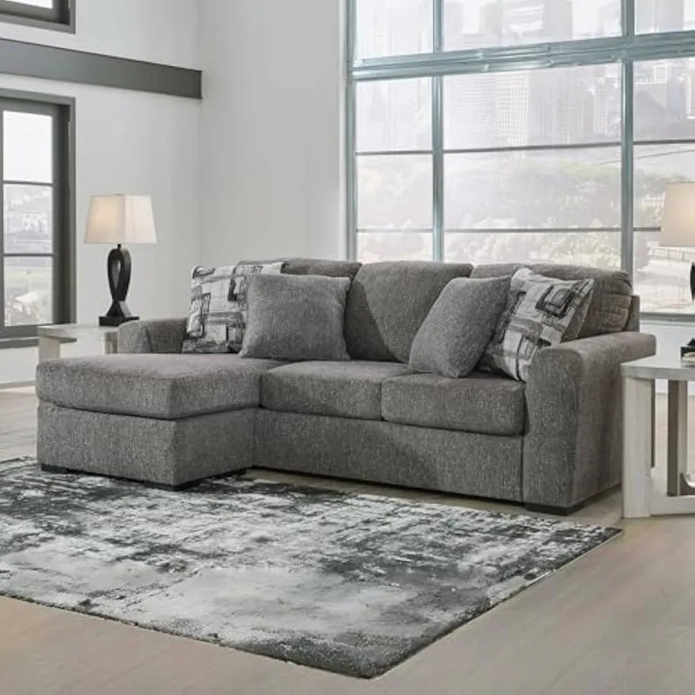 Signature Design by aAshley Gardiner sofa chaise with 4 accent pillows