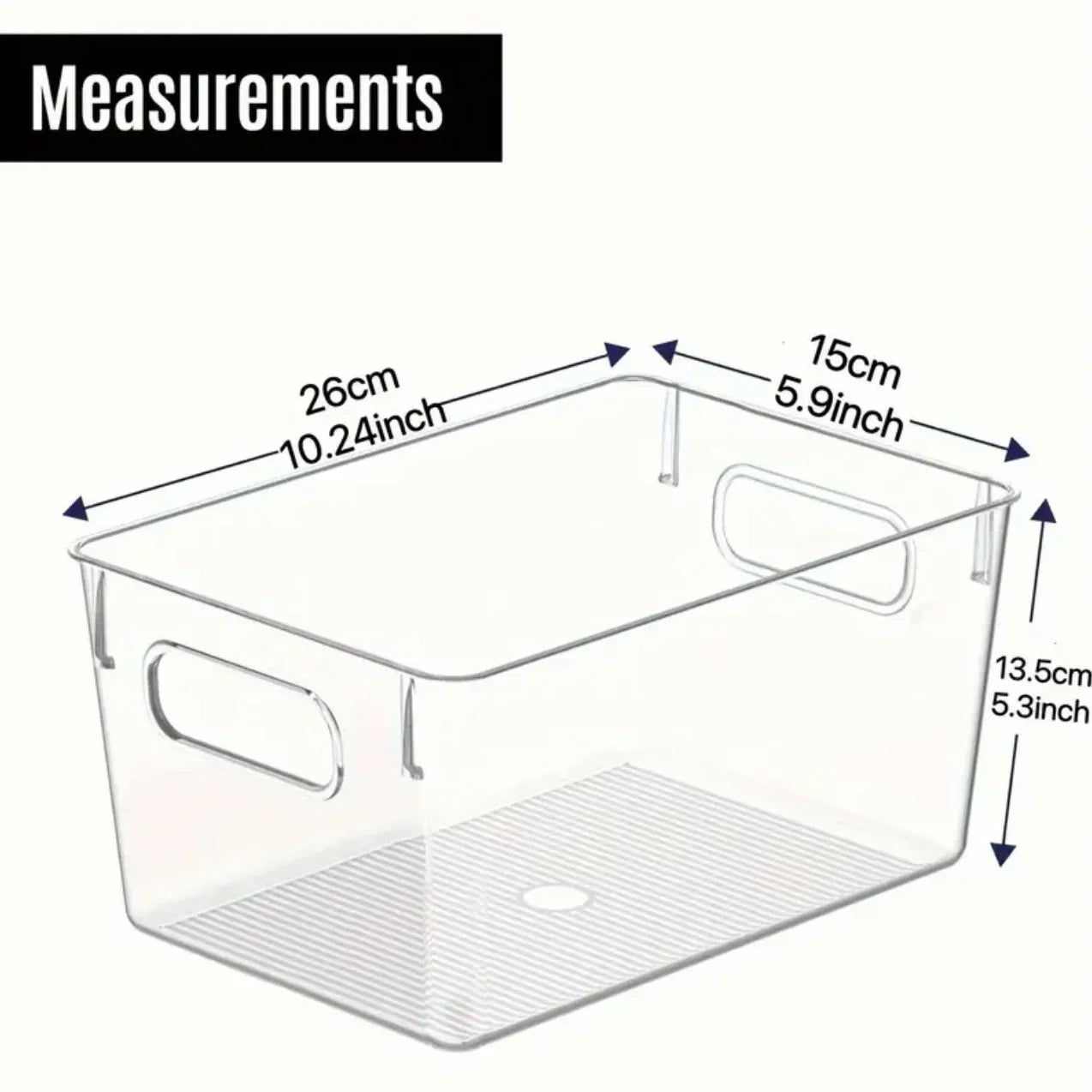 Clear Plastic Storage Bins - 4 Pack