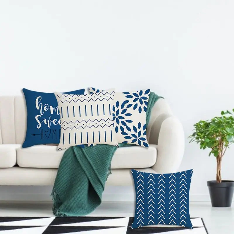 4‑Pack Throw Pillow Covers – 18×18" Solid Decorative Cushion Cases (Multiple Colors)