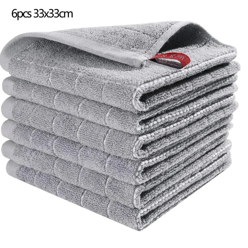 4/6pcs 100% Cottton Kitchen Towels, Absorbent Dishcloth, Ultra Soft