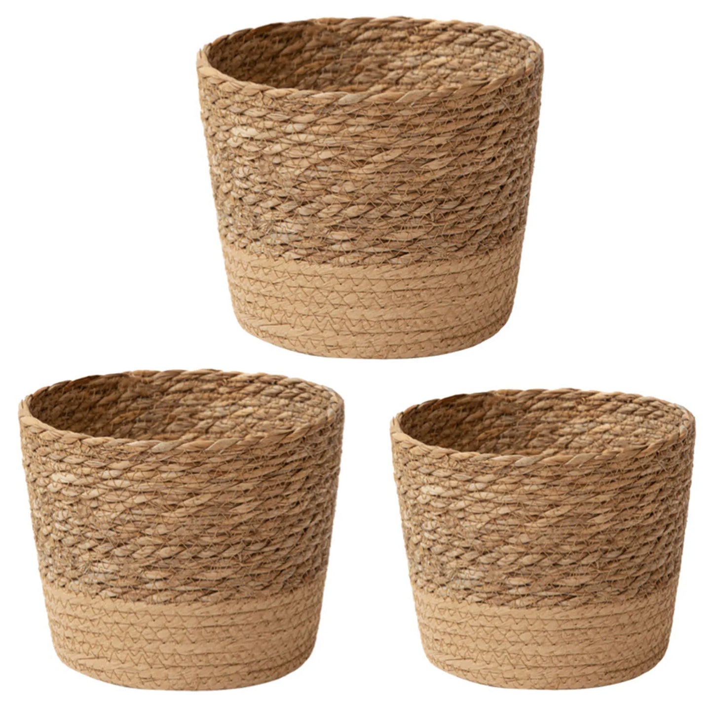 Boho Woven Plant Basket | Natural Wicker Indoor Pot Cover