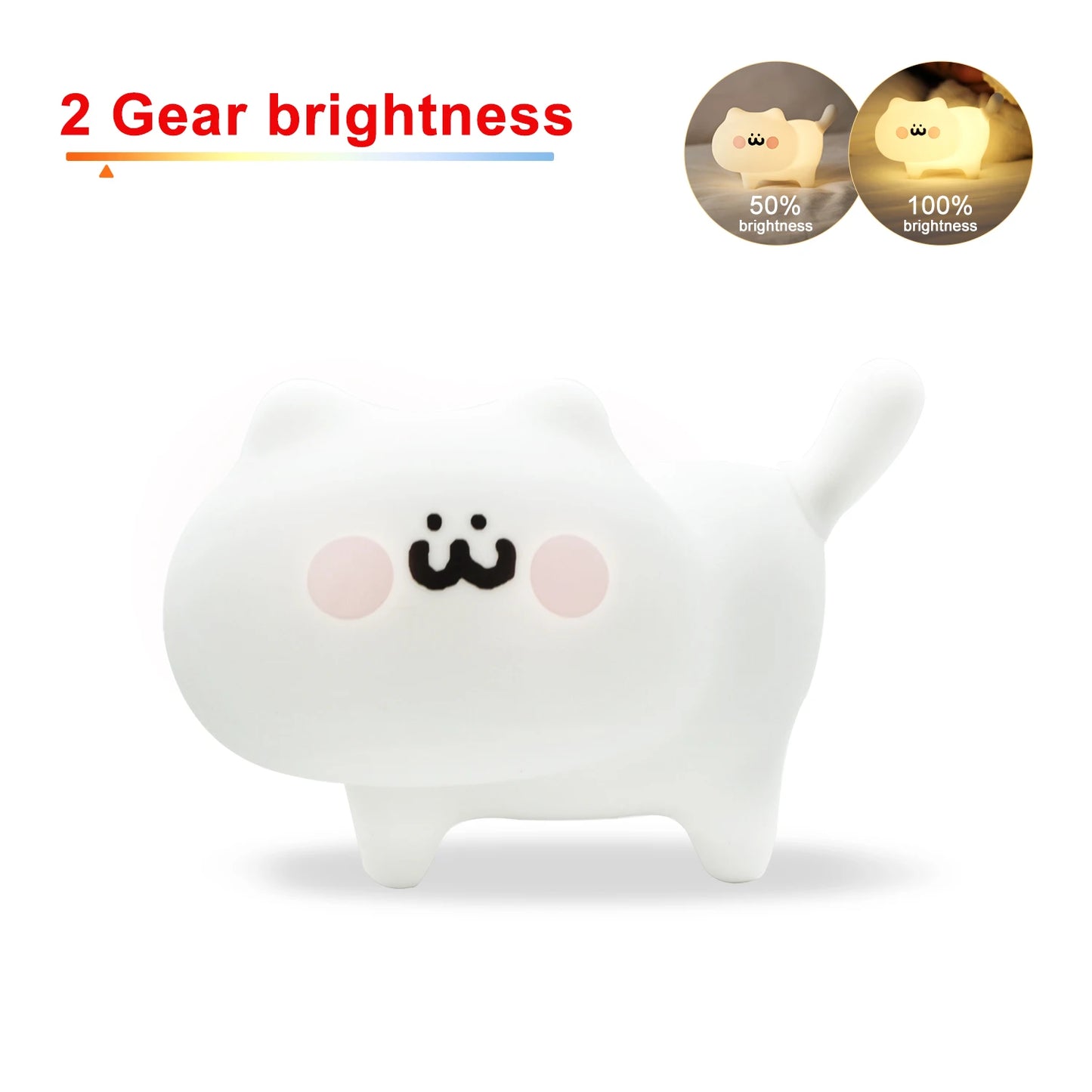 LED Night Light, Silicone, Touch Sensor 7 Colors