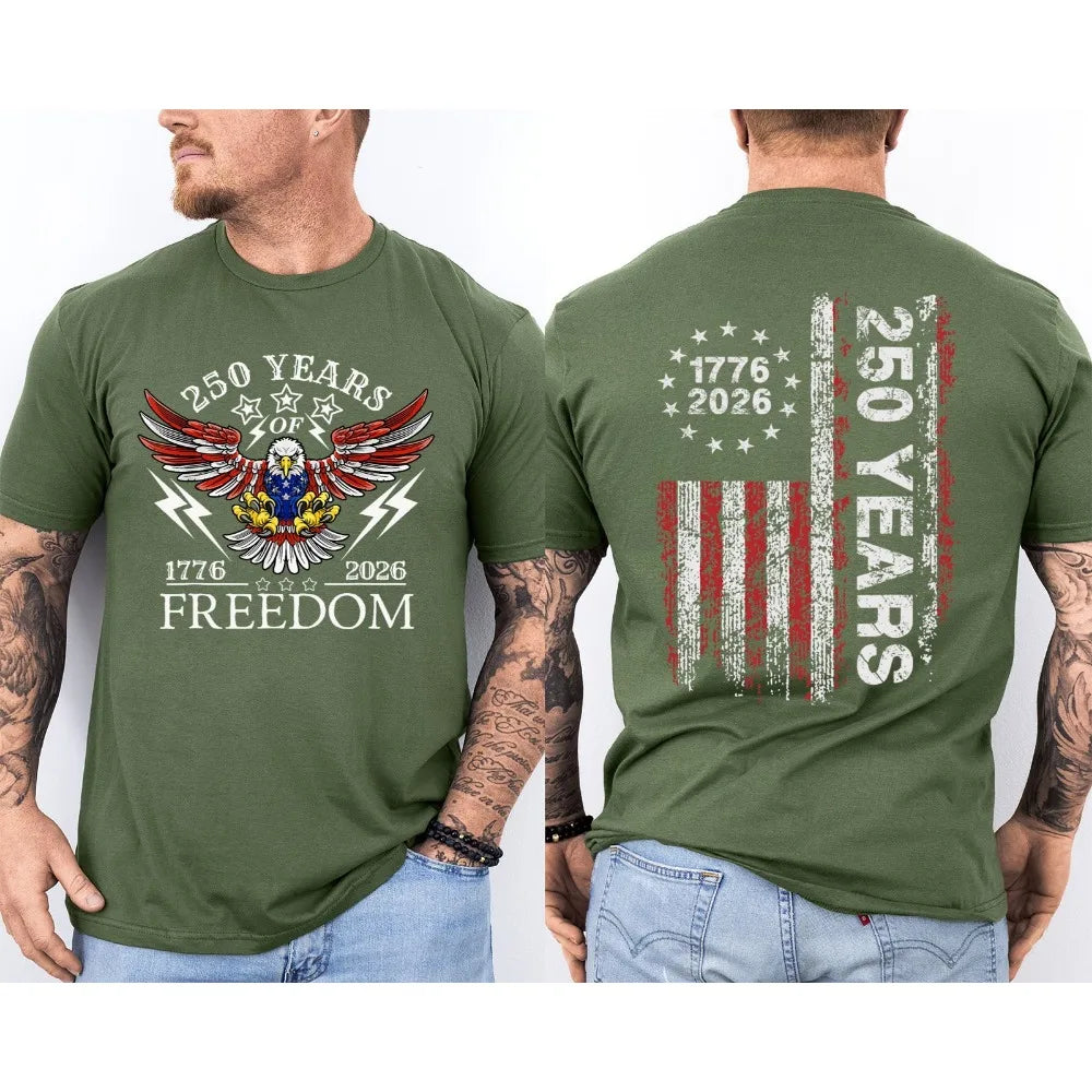 America 250th Years Anniversary Unisex  T Shirt - 2 Sided