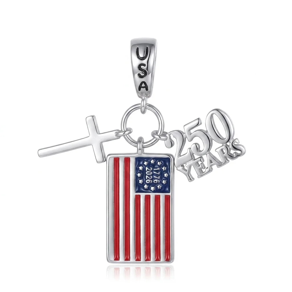 Sterling Silver USA 250th Anniversary Pendants