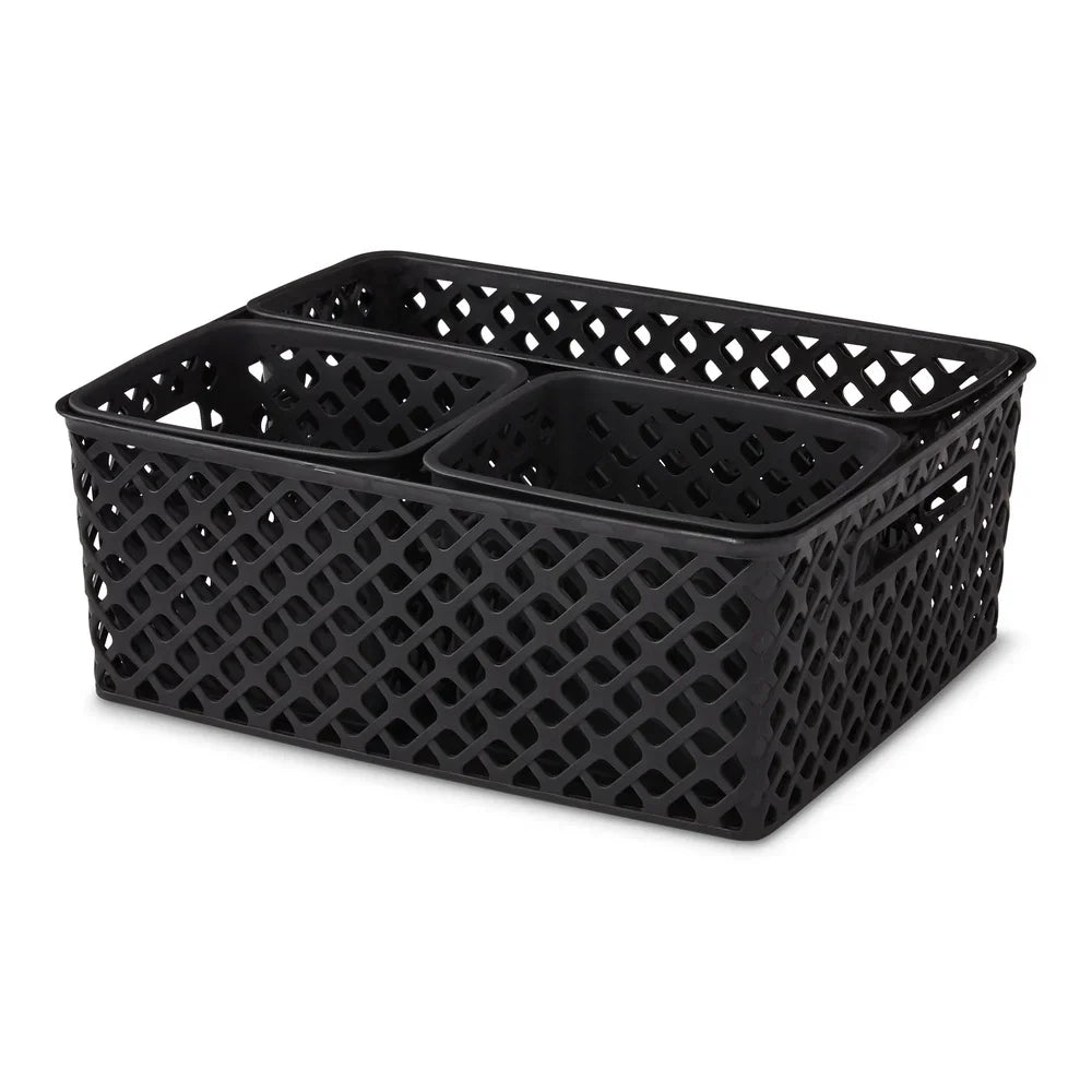 Versatile 4-Piece Home & Pantry Basket Set