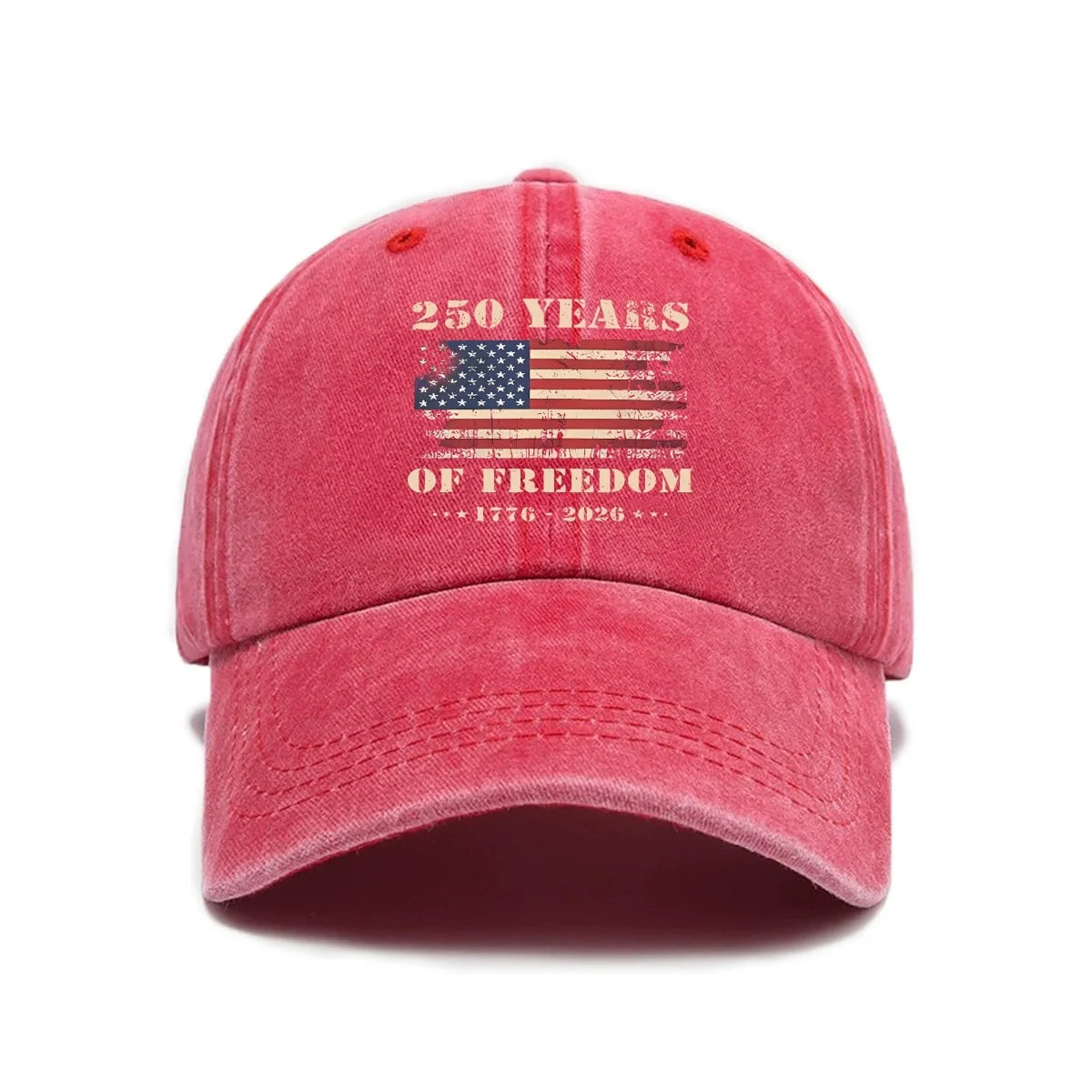 USA 250th Anniversary Cap Washed Print - Unisex Adjustable