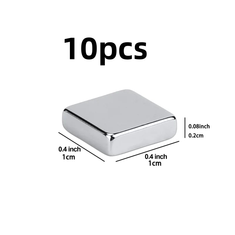 10×10×2 mm Rectangular Magnets – Strong Refrigerator, Whiteboard & DIY Craft Magnets