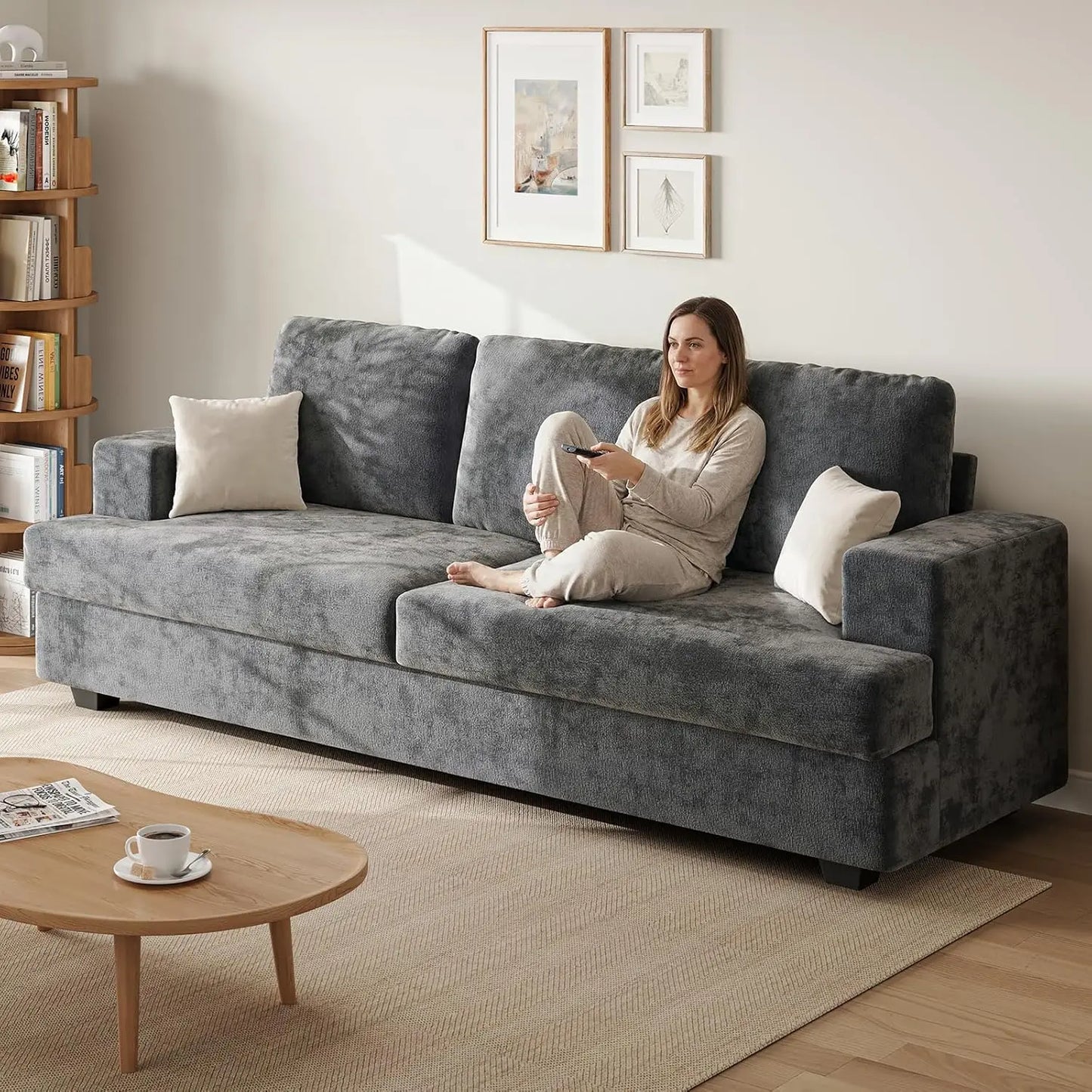 3‑Seater Sofa – Modern Upholstered Couch for Living Room Comfort