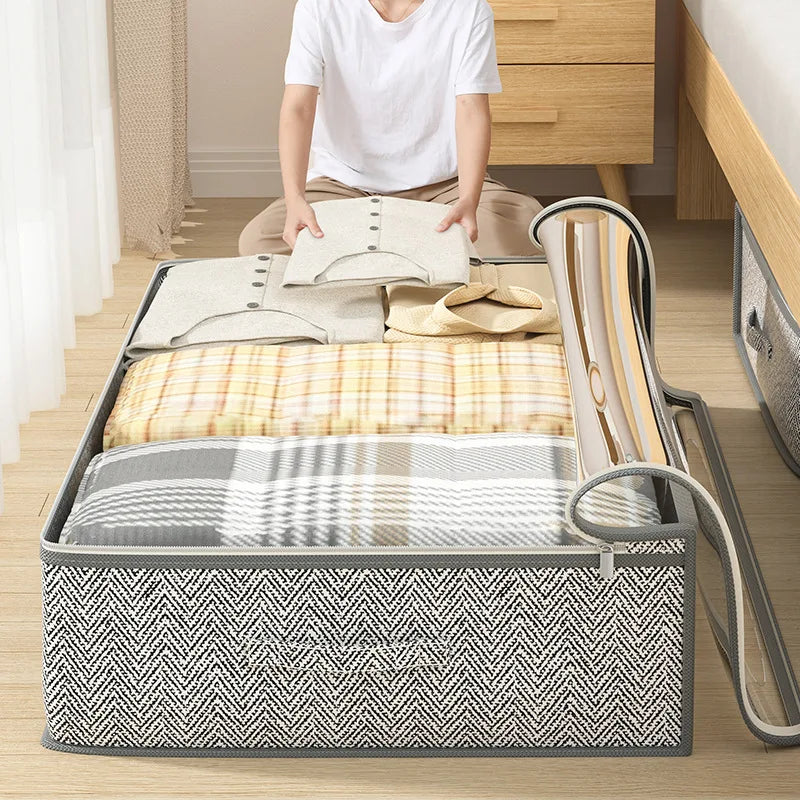 Under-Bed Storage Organizer, Foldable, Multiple Uses for Blankets, Pillows, Clothes