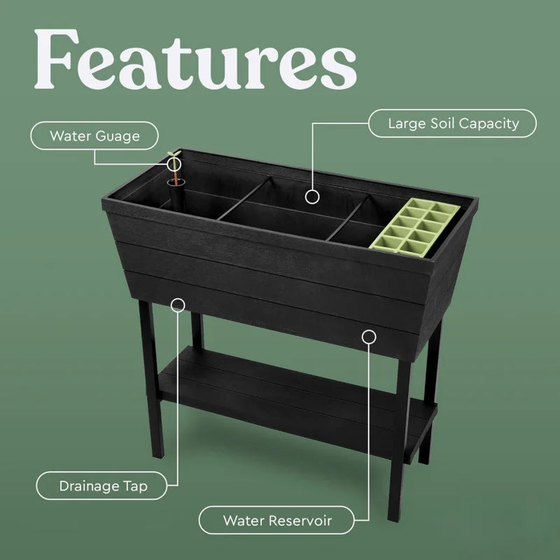 12‑Gallon Urban Bloomer Raised Garden Bed – Elevated Planter for Patios, Balconies & Backyards