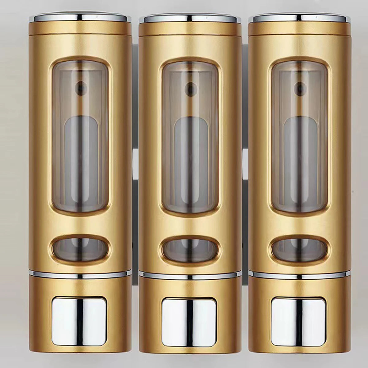 3-Shower dispenser, shampoo, conditioner and body wash container, waterproof