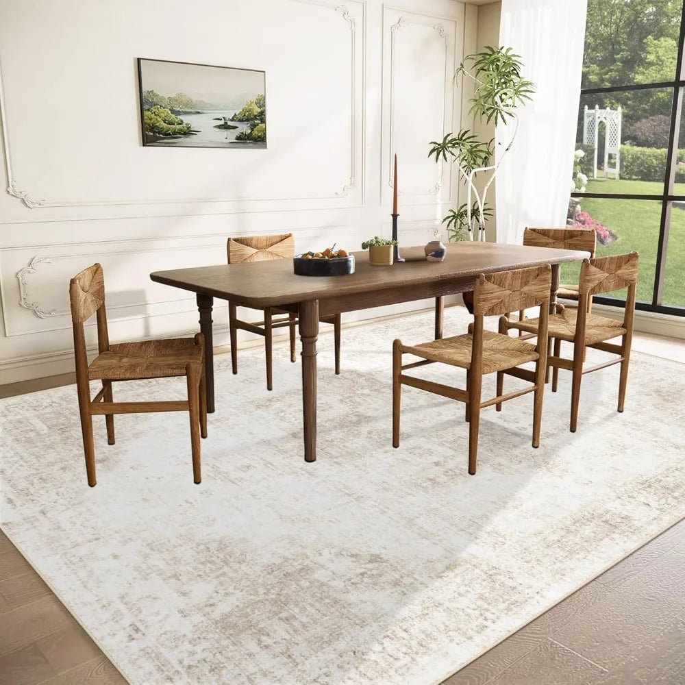 9x12 Washable Area Rug – Non‑Slip, Easy‑Care Floor Rug for Living Room & Bedroom