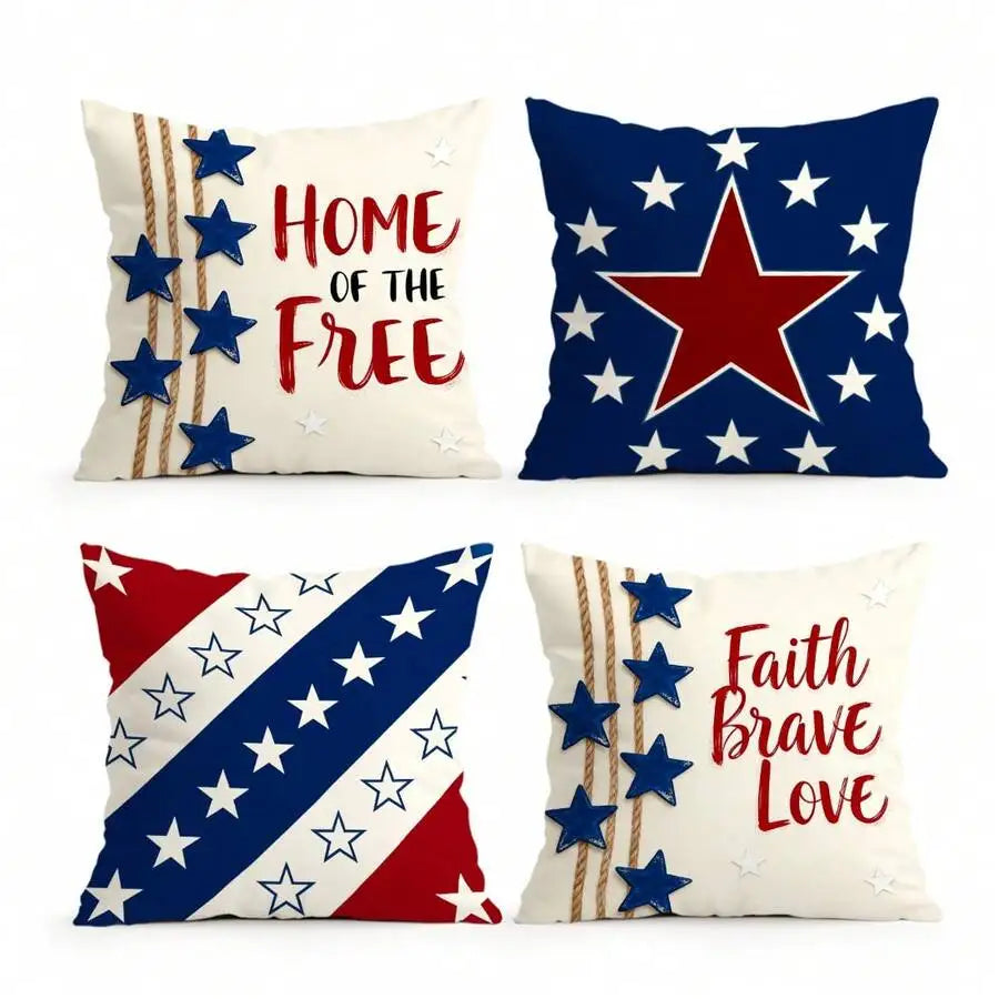 4pcs - American Patriotic Pillow Covers