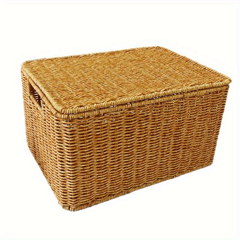 Vintage-Inspired Woven Bin Organizer