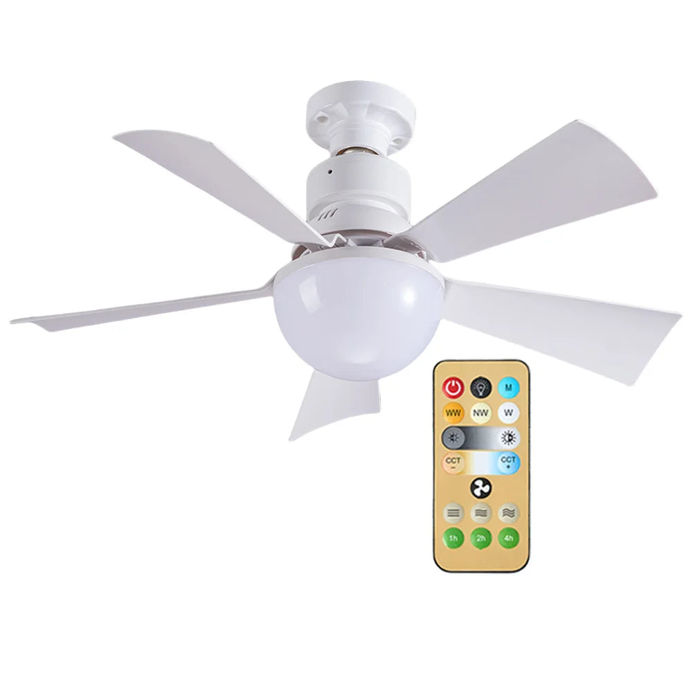 Ceiling Fans Lamp with Remote Control, Decorative Ceiling Fanlight, 3 Speeds, Adjustable Chandelier Fan Lamp