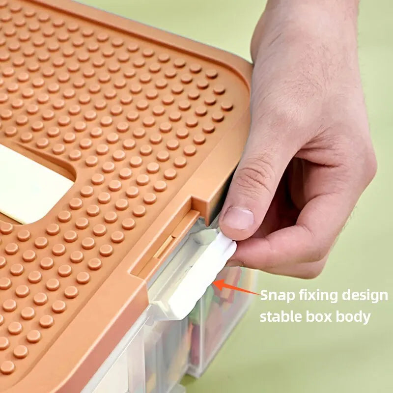 Toy Storage Box for Hats, Bricks, and Toy Containers - Stackable Organizer