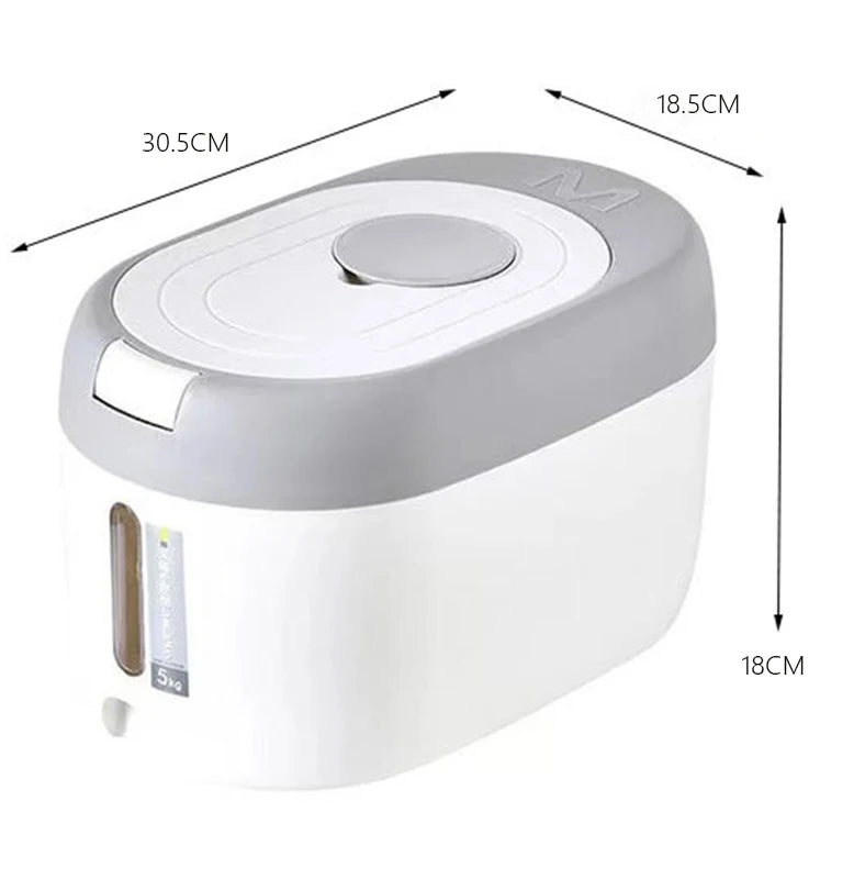 11/22lb. Rice Dispenser – Kitchen Organizer & Airtight Storage Container
