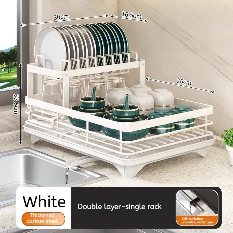Adjustable Stainless Steel Dish Rack – Over Sink - Multiple Colors