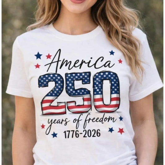 USA 250th Anniversary Shirt America 250 Years of 1776-2026 Tee - Patriotic Fourth of July USA Independence Day T-Shirt