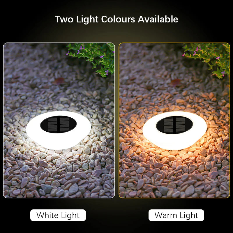 Solar Outdoor Lights, Waterproof Lawn Lamps 360° Floor Lighting for Garden, Yard, Driveway and Patio