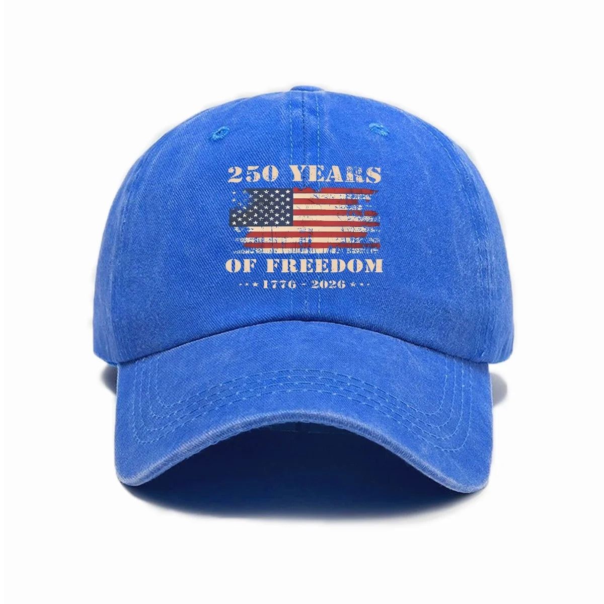 USA 250th Anniversary Cap Washed Print - Unisex Adjustable