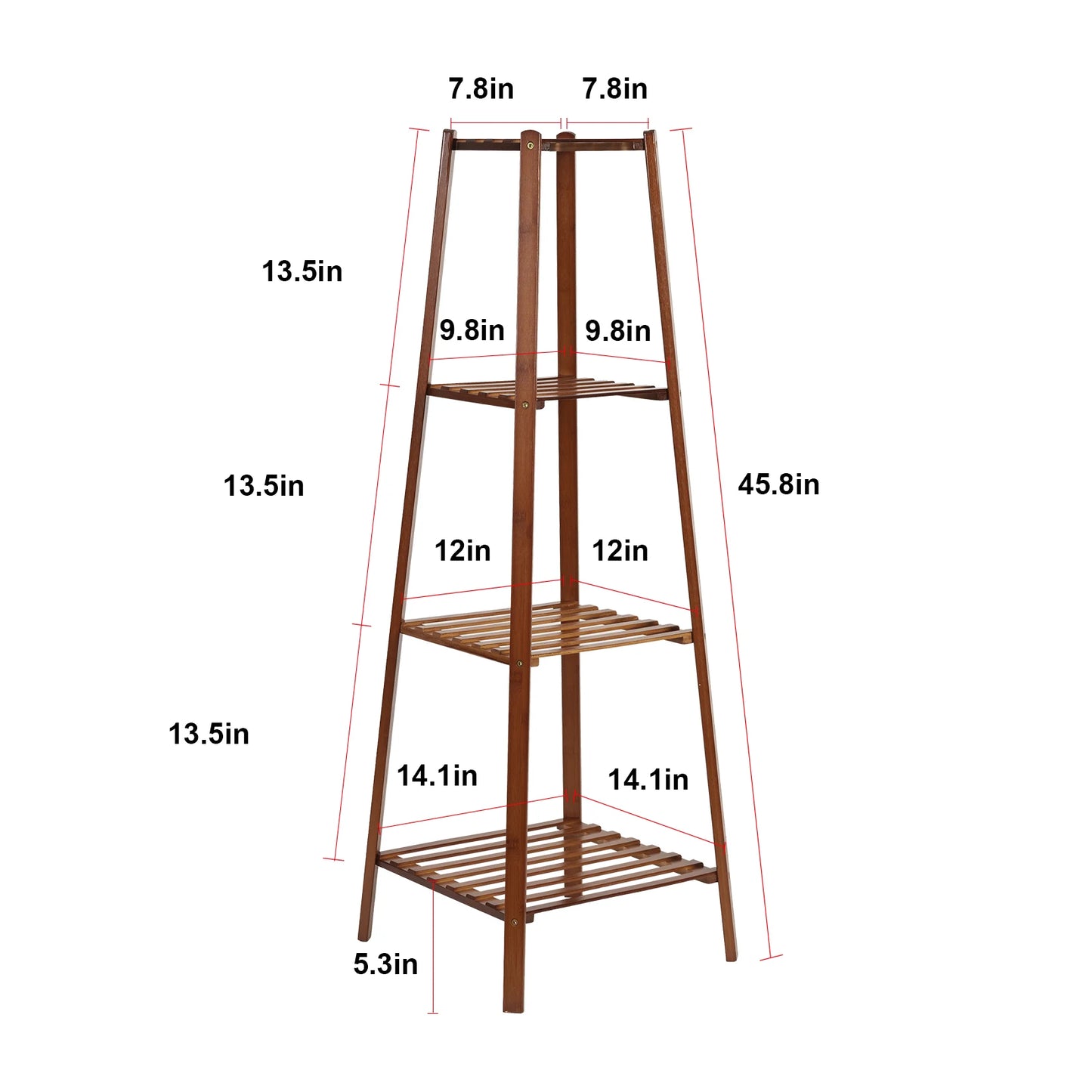 Multi-Tier Bamboo Plant Stand | Indoor & Outdoor Flower Display Shelf