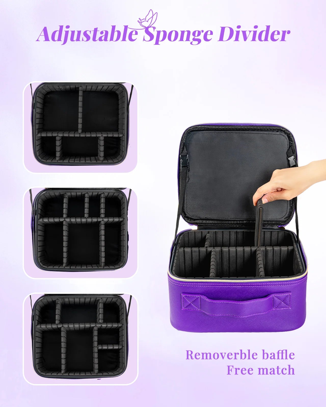 Makeup Bag With Mirror lamp, Waterproof