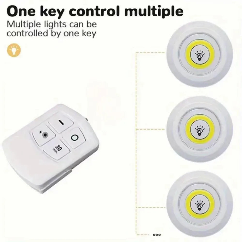 LED Under‑Cabinet Lights with Remote – Battery‑Operated LED's (1–8 Pack)