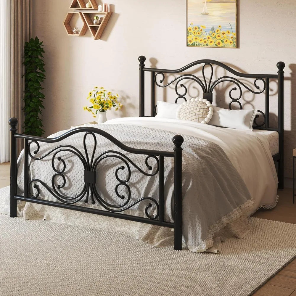 Queen size bed frame-metal bed frame
