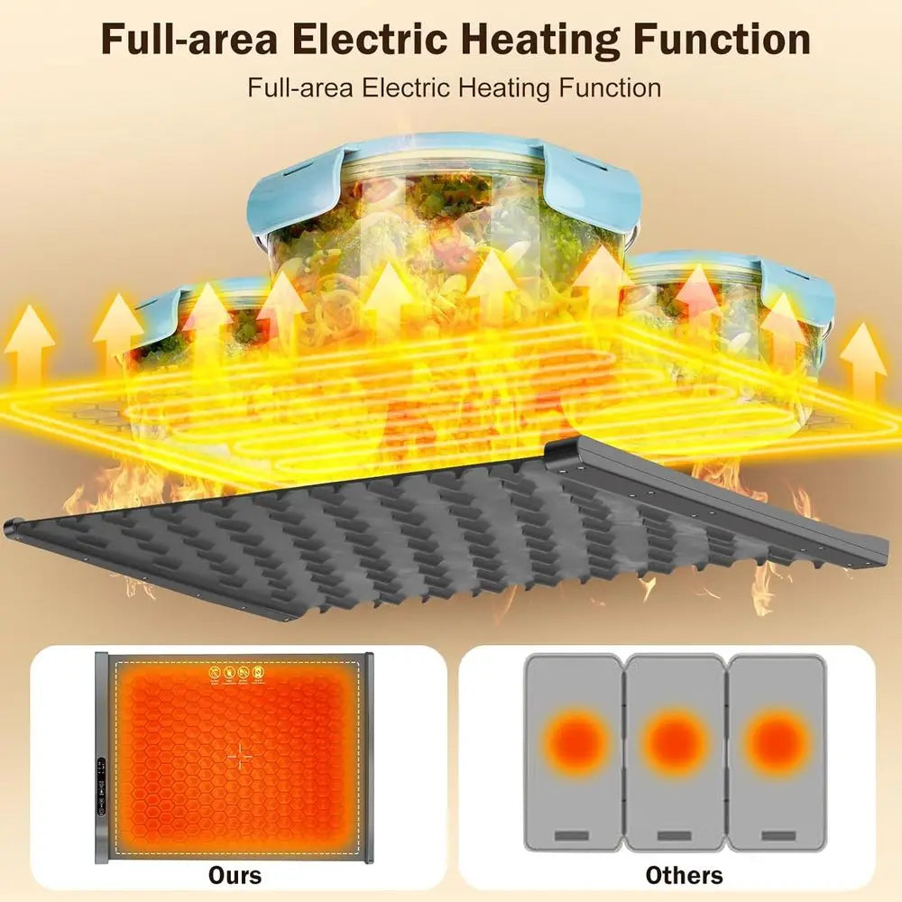 Portable Party Buffet Electric Warming Tray, Foldable, Timed, Temperature Adjustable, Suitable for Indoor/Outdoor