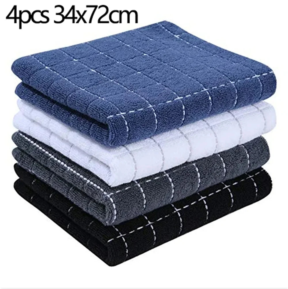 4/6pcs 100% Cottton Kitchen Towels, Absorbent Dishcloth, Ultra Soft