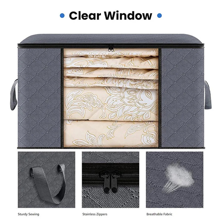 Foldable Storage Bag Large Capacity, Clothes, Blankets