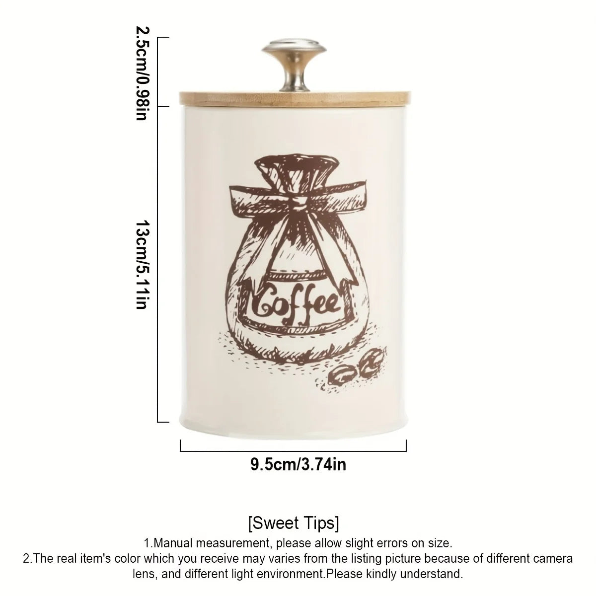 3Pcs Canister Set for Kitchen Counter, Coffee Sugar Tea Canister, Metal Vintage Kitchen Containers