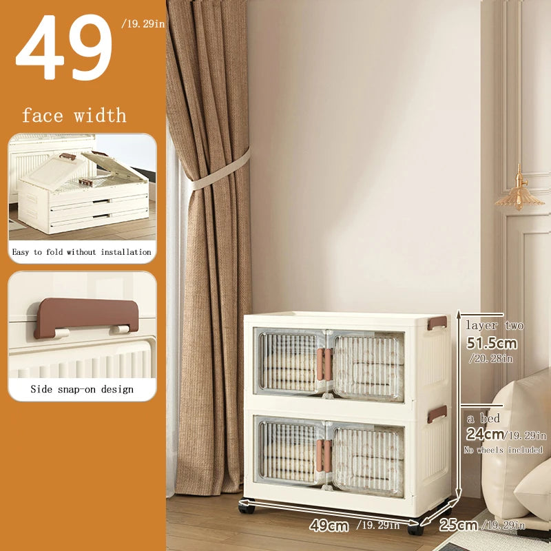 Extra-Large Foldable Storage Cabinet Multi-Layer No Installation Required