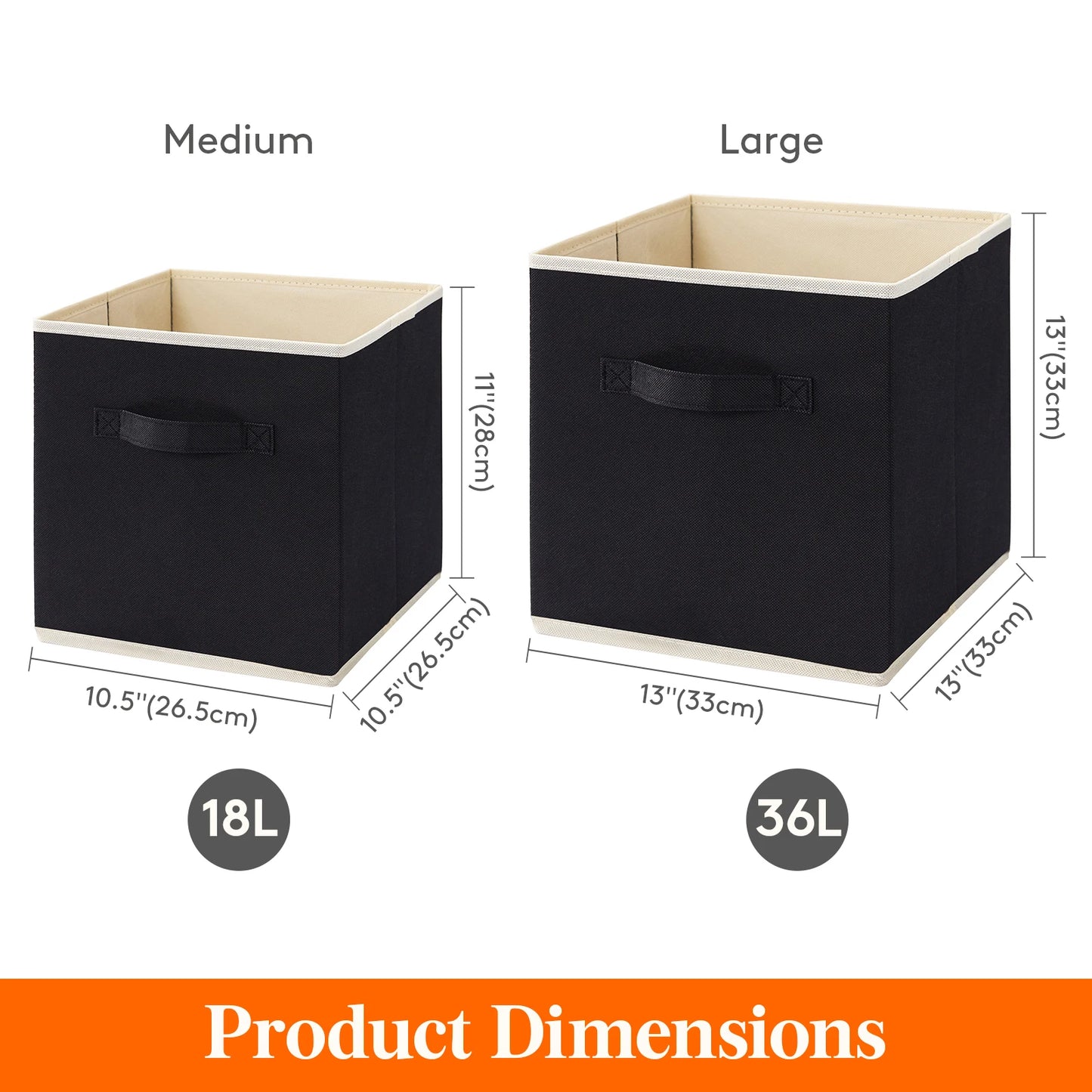 Collapsible Fabric Storage Organizers, Foldable