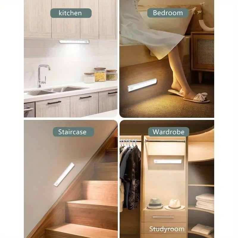 Motion Sensor Under‑Cabinet Lights – Dual‑Color LED (1/3/5/6 Pack)